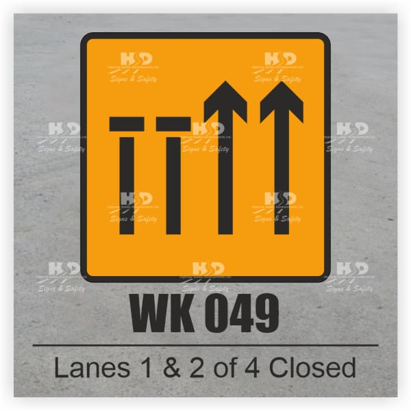 WK049 - Lanes 1 & 2 of 4 Closed
