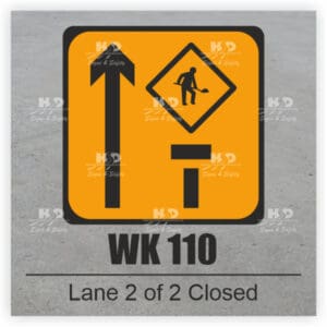 WK110 - Lane 2 of 2 Closed MLC
