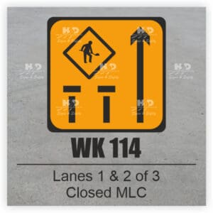 WK114 - Lanes 1 & 2 of 3 Closed MLC