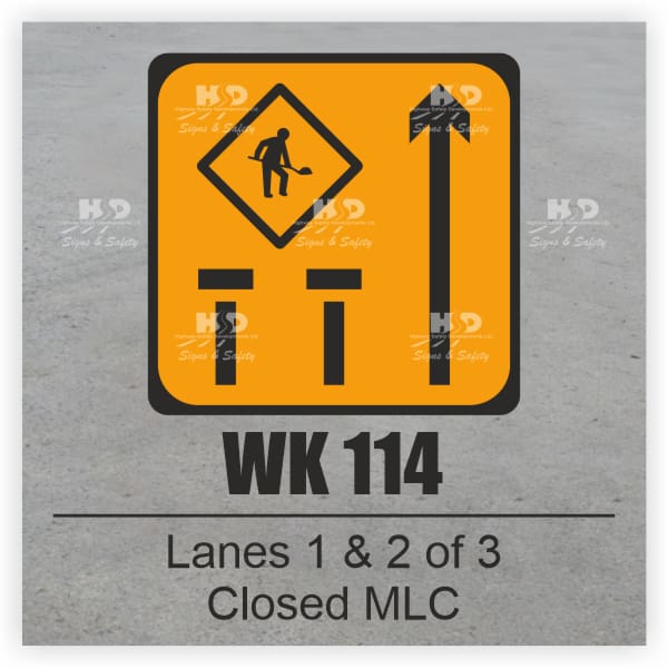 WK114 - Lanes 1 & 2 of 3 Closed MLC