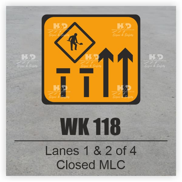 WK118 - Lanes 1 & 2 of 4 Closed MLC