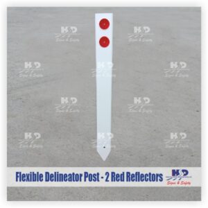 Delineator Post with 2 Reflectors