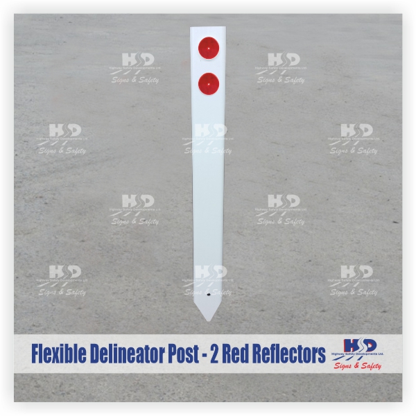Delineator Post with 2 Reflectors