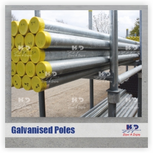 76mm Sign Pole Galv to EN1417